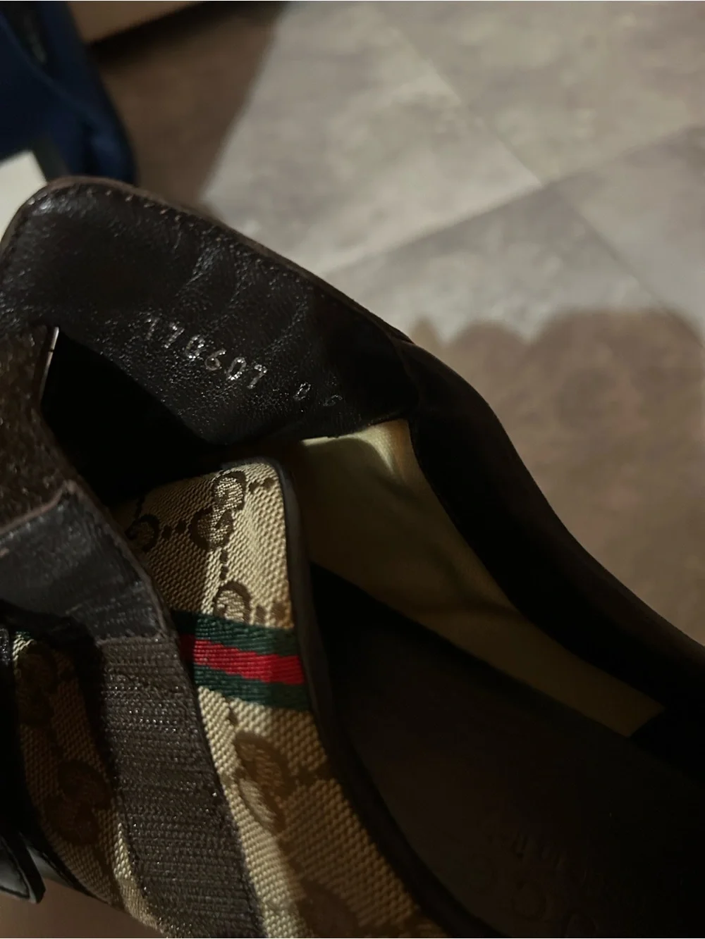 Gucci canvas leather Oxford
